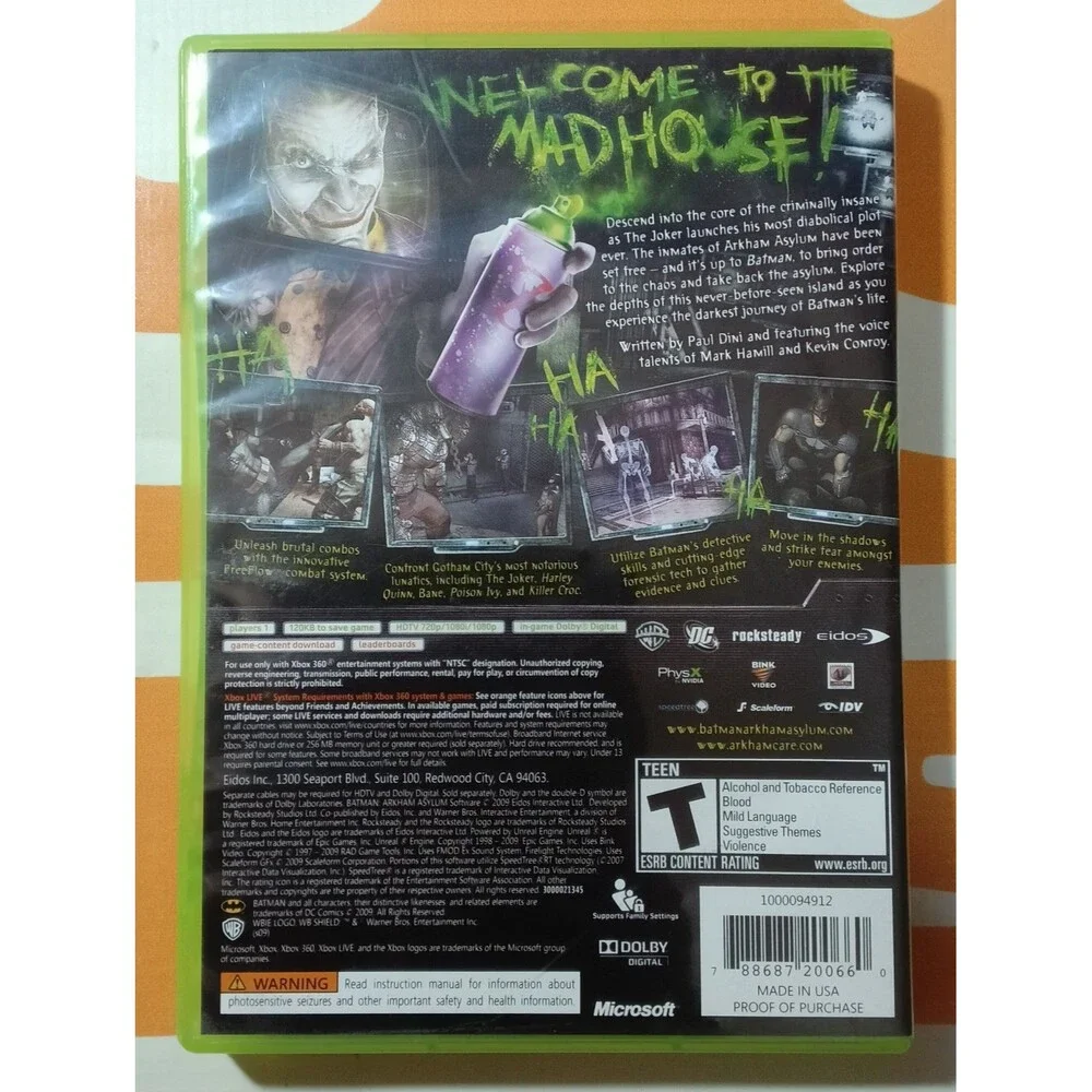 Batman Arkham Asylum (Xbox 360)